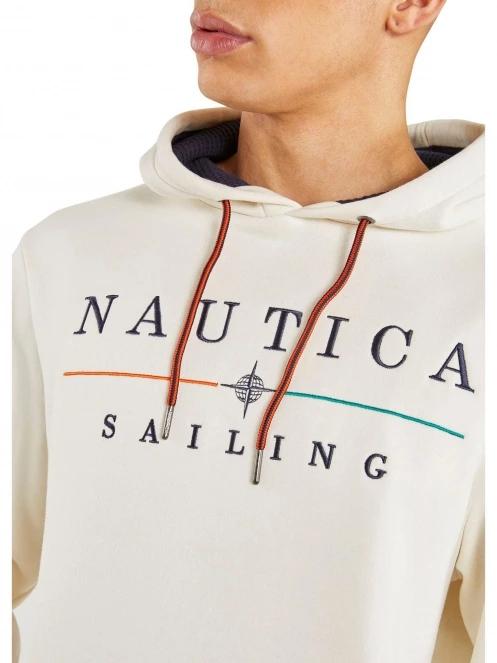 Nautica Malbo OH Hoody férfi kapucnis pulóver fehér színben 5