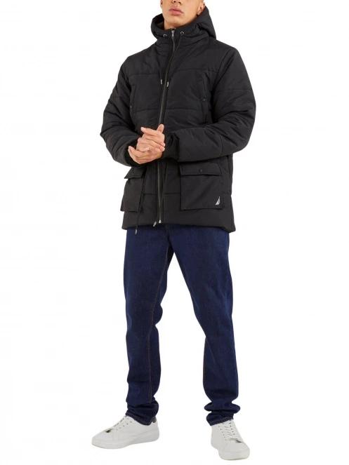 Nautica Colne Padded Jacket férfi utcai kabát fekete színben 4