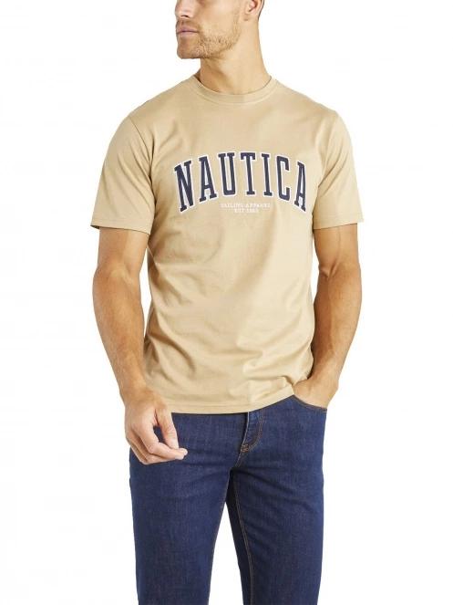 Nautica Gable T-Shirt férfi rövid ujjú póló barna színben 2