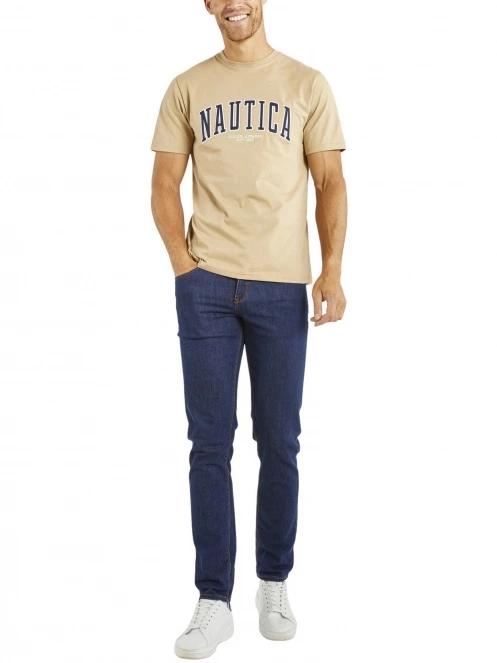 Nautica Gable T-Shirt férfi rövid ujjú póló barna színben 4