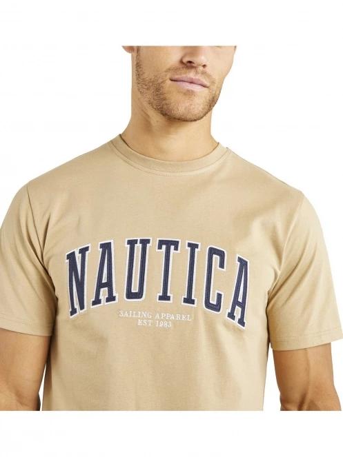 Nautica Gable T-Shirt férfi rövid ujjú póló barna színben 5