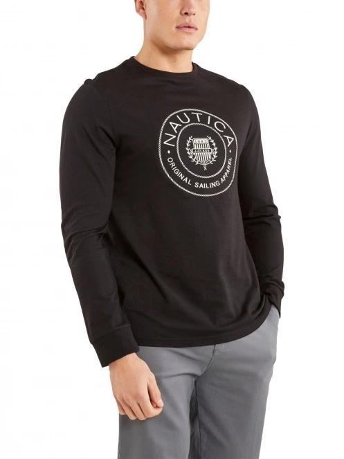 Nautica Jemeson LS T-Shirt férfi hosszú ujjú póló fekete színben 2