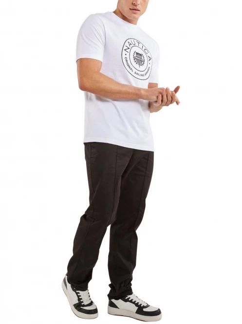 Nautica Pendle T-Shirt férfi rövid ujjú póló fehér színben 4