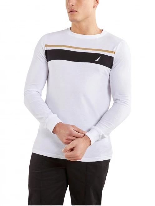 Nautica Royton LS T-Shirt férfi hosszú ujjú póló fehér színben 2