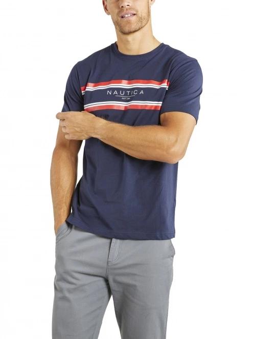 Nautica Ivo T-Shirt férfi rövid ujjú póló sötétkék színben 2