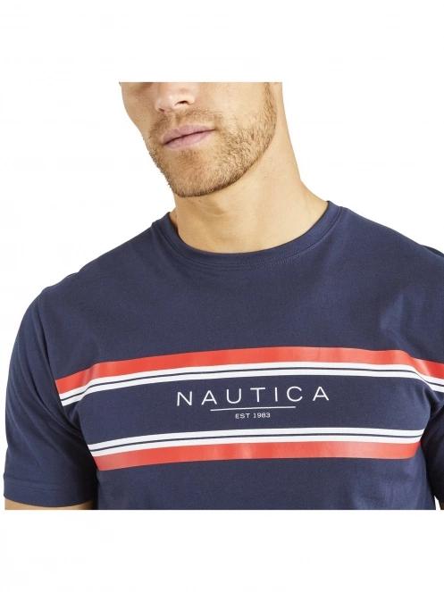 Nautica Ivo T-Shirt férfi rövid ujjú póló sötétkék színben 5