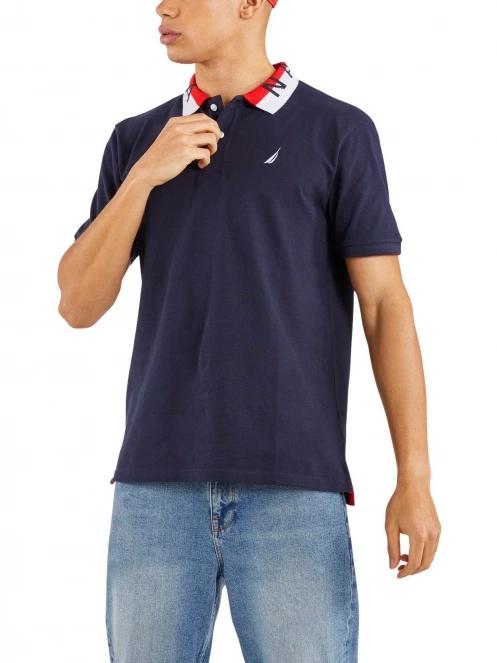 Nautica Braxton Polo Shirt férfi galléros póló sötétkék színben 2