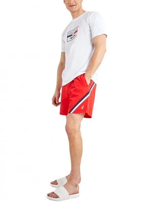 Nautica Grampian 6” Swim Short férfi beach short piros színben 4