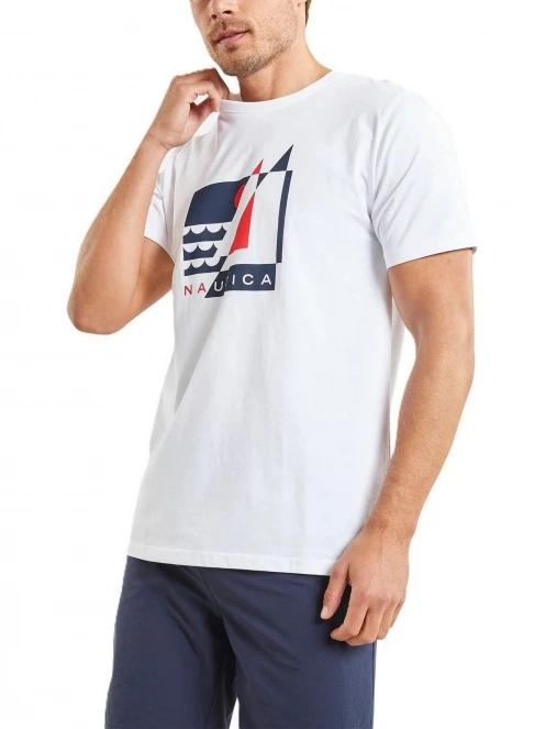Nautica Lossie T-Shirt férfi rövid ujjú póló fehér színben 2
