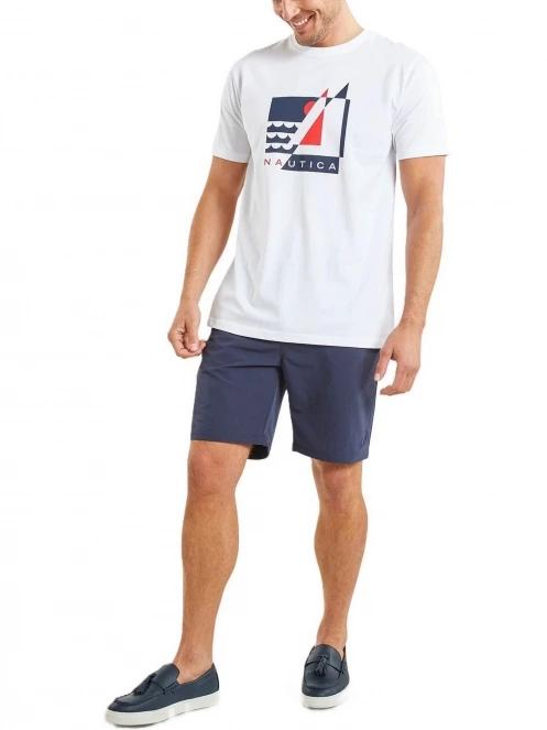 Nautica Lossie T-Shirt férfi rövid ujjú póló fehér színben 4