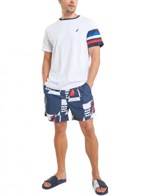 Nautica Lhanbryde 6” Swim Short férfi beach short sötétkék színben 4