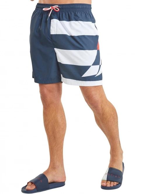 Nautica Kameron  6” Swim Short férfi beach short sötétkék színben 2