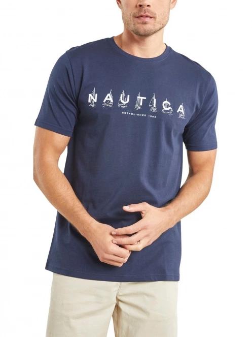 Nautica Cade T-Shirt férfi rövid ujjú póló sötétkék színben 2