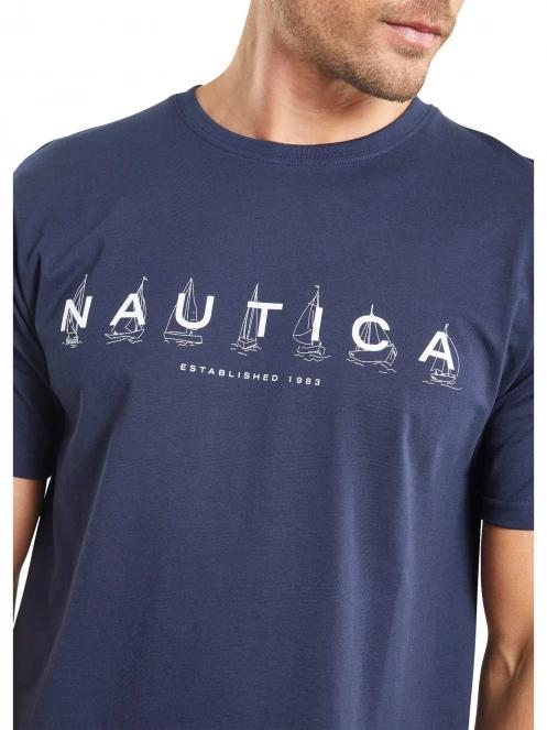 Nautica Cade T-Shirt férfi rövid ujjú póló sötétkék színben 5
