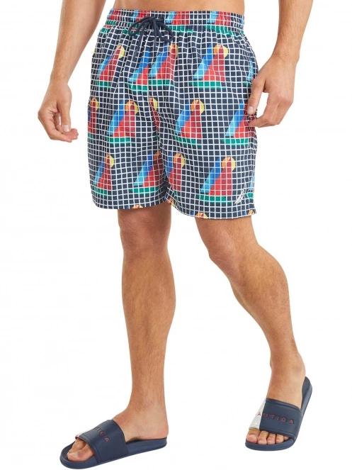 Nautica Tadeo 6” Swim Short férfi beach short sötétkék színben 2