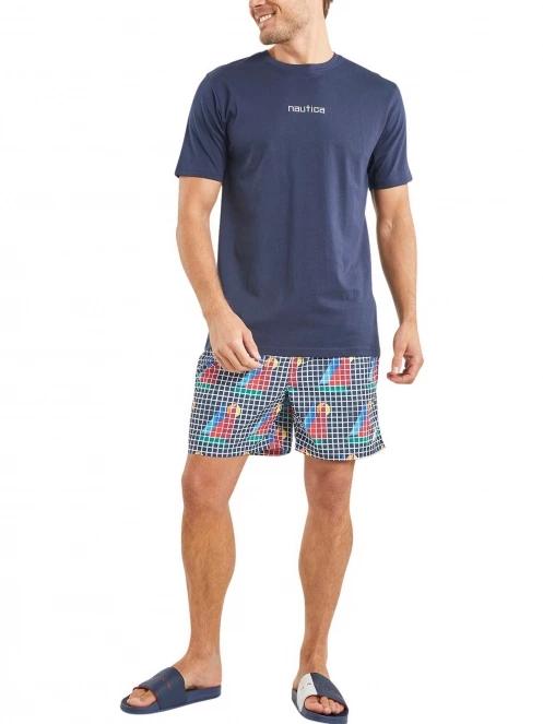 Nautica Tadeo 6” Swim Short férfi beach short sötétkék színben 4
