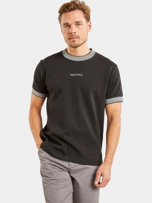 Nautica Cannon T-Shirt férfi rövid ujjú póló fekete színben 2