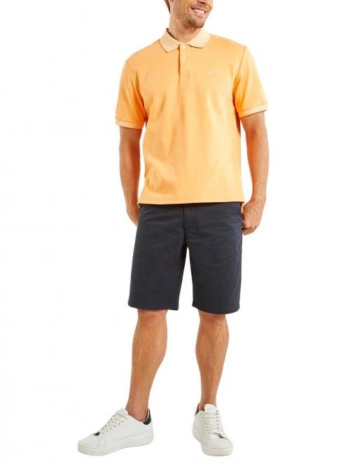 Nautica Emory Polo Shirt férfi galléros póló narancssárga színben 4