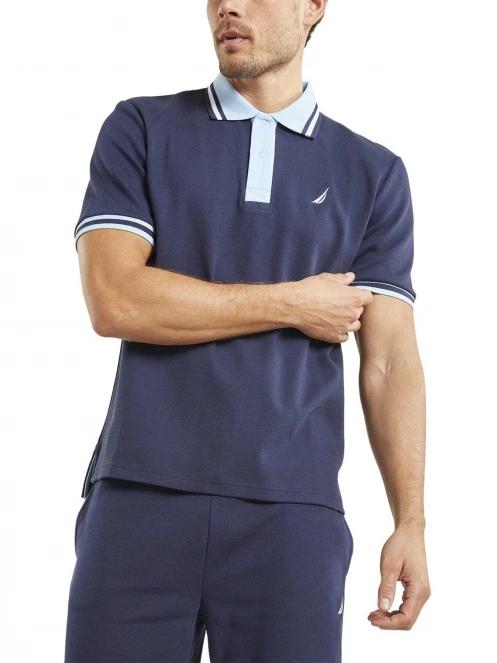 Nautica Langley Polo Shirt férfi galléros póló sötétkék színben 2