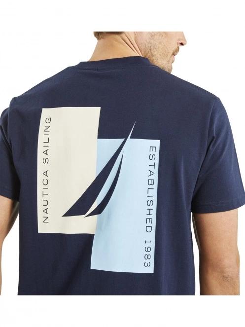 Nautica Niagara T-Shirt férfi rövid ujjú póló sötétkék színben 5