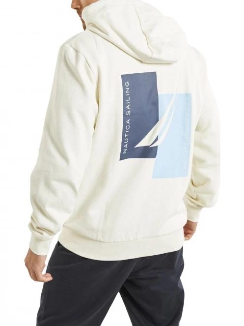 Nautica Oakville FZ Hoody férfi kapucnis pulóver homok színben 3
