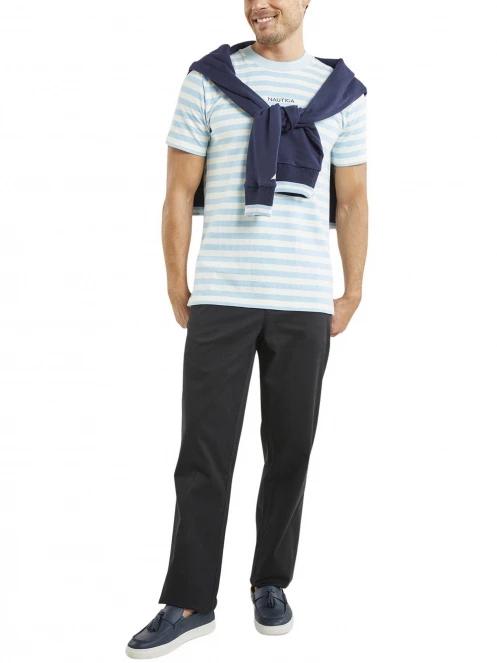 Nautica Stratford T-Shirt férfi rövid ujjú póló világoskék színben 4