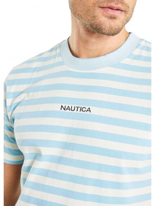 Nautica Stratford T-Shirt férfi rövid ujjú póló világoskék színben 5