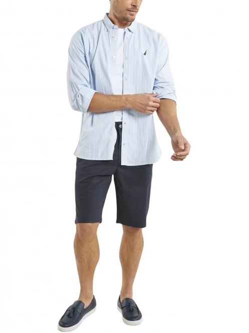 Nautica Edmonton LS Shirt férfi hosszú ujjú ing világoskék színben 4