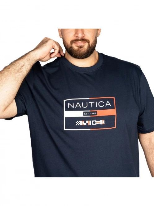 Nautica Alves B&T T-Shirt férfi rövid ujjú póló sötétkék színben 5