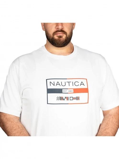 Nautica Alves B&T T-Shirt férfi rövid ujjú póló fehér színben 5