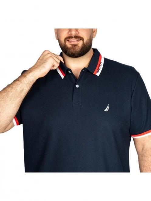 Nautica Elm B&T Polo Shirt férfi galléros póló sötétkék színben 4