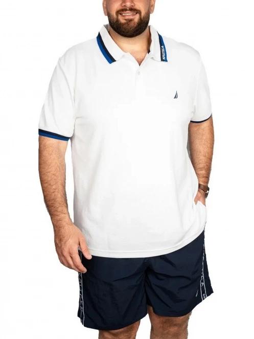 Nautica Elm B&T Polo Shirt férfi galléros póló fehér színben 2