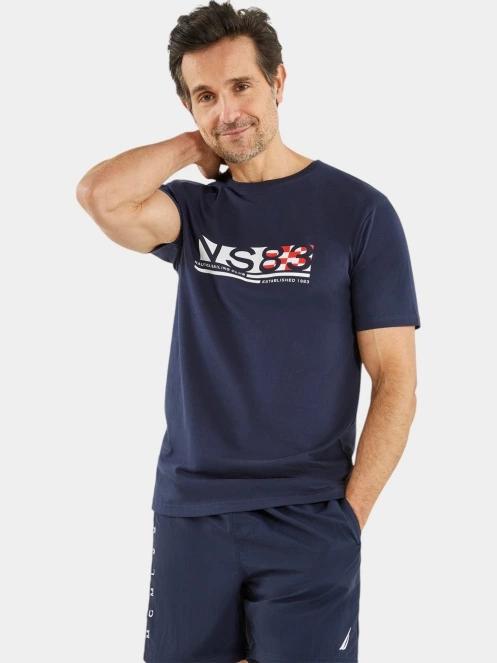 Nautica Areto T-Shirt férfi rövid ujjú póló sötétkék színben 2
