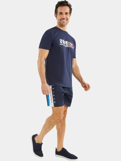 Nautica Areto T-Shirt férfi rövid ujjú póló sötétkék színben 5
