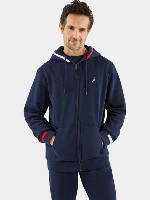 Nautica Francis FZ Hoody férfi kapucnis pulóver sötétkék színben 2