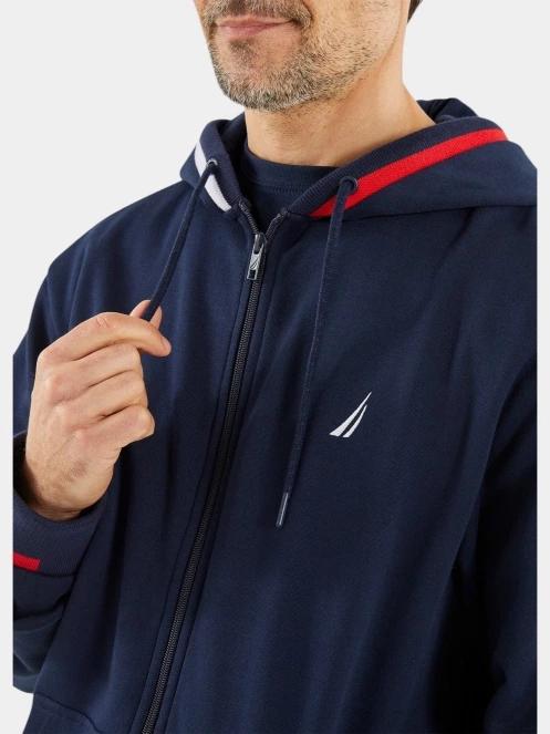 Nautica Francis FZ Hoody férfi kapucnis pulóver sötétkék színben 4