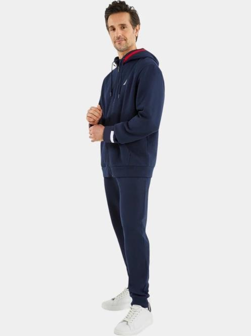Nautica Francis FZ Hoody férfi kapucnis pulóver sötétkék színben 5