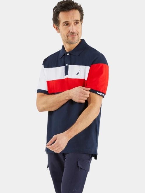 Nautica Renford Polo Shirt férfi galléros póló sötétkék színben 2