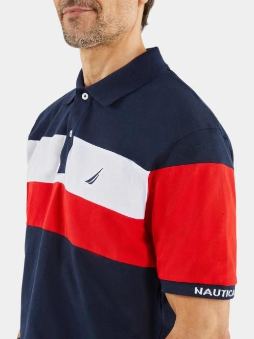 Nautica Renford Polo Shirt férfi galléros póló sötétkék színben 4