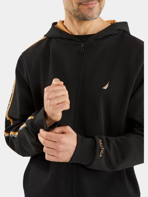 Nautica Danaus FZ Hoody férfi kapucnis pulóver fekete színben 4