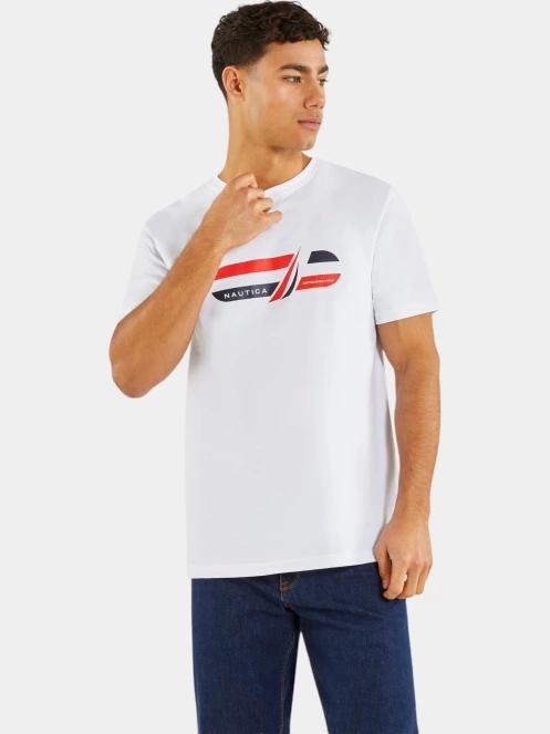 Nautica Gorgon T-Shirt férfi rövid ujjú póló fehér színben 2