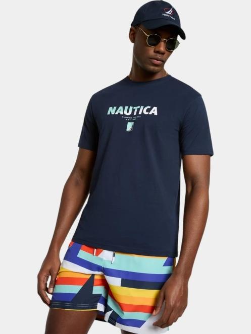 Nautica Bruckner T-Shirt férfi rövid ujjú póló sötétkék színben 2