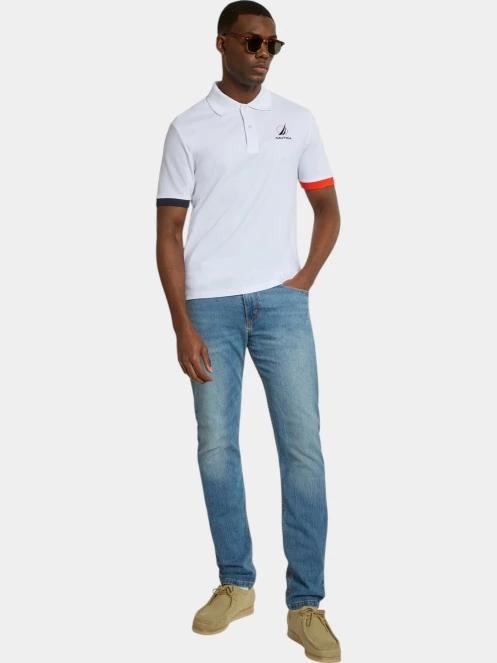 Nautica Pascal Polo Shirt férfi galléros póló fehér színben 4