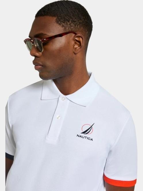 Nautica Pascal Polo Shirt férfi galléros póló fehér színben 5