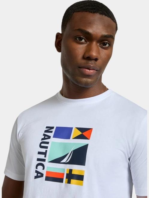 Nautica Joachim T-Shirt férfi rövid ujjú póló fehér színben 5