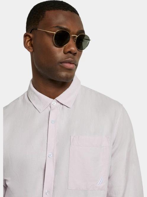 Nautica Barias Ls Shirt férfi hosszú ujjú ing lila színben 5