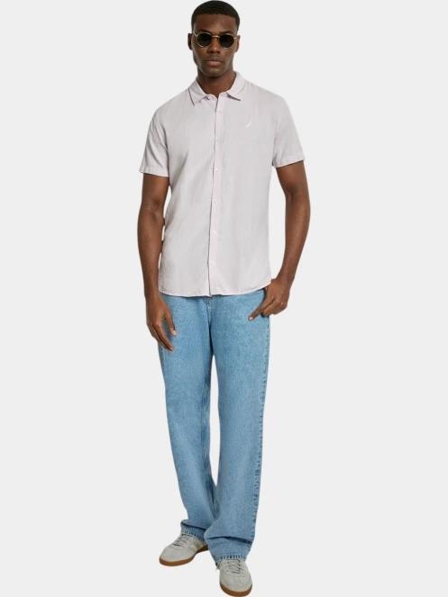 Nautica Andre SS Shirt férfi rövid ujjú ing lila színben 4