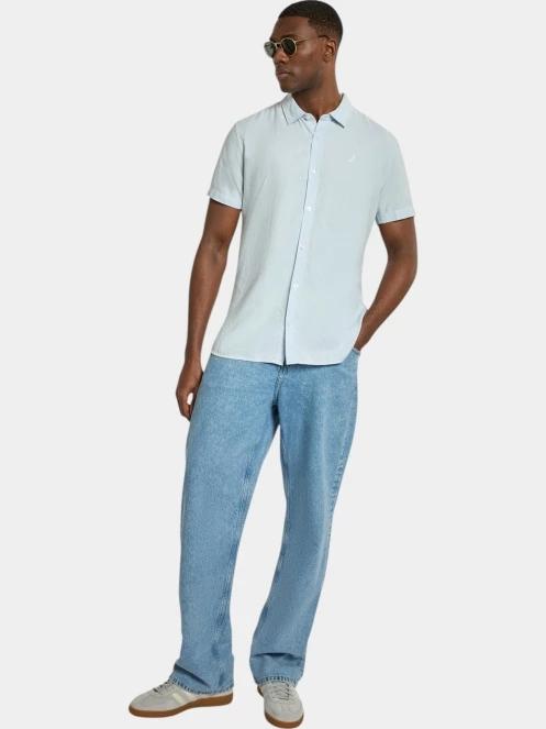 Nautica Andre SS Shirt férfi rövid ujjú ing világoskék színben 4