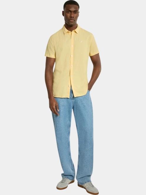 Nautica Andre SS Shirt férfi rövid ujjú ing sárga színben 4