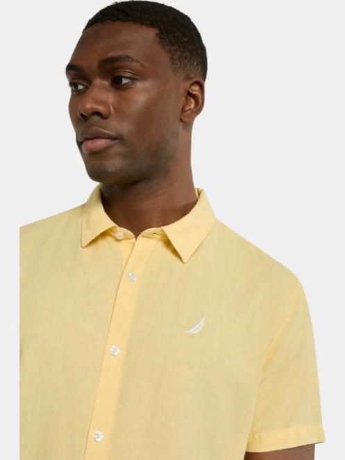 Nautica Andre SS Shirt férfi rövid ujjú ing sárga színben 5